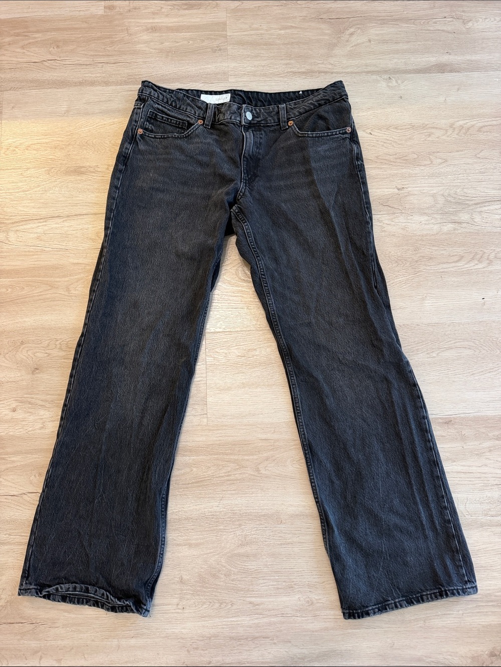 Zara Black Flare-Wide Leg Jeans